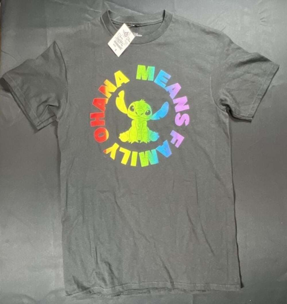 Disney Pride Collection Stitch Ohana Means Family T-Shirt Size Adult S